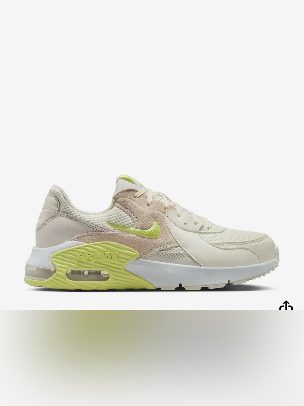 Nike womens AIR MAX EXCEE ALABASTER  LIGHT LEMON TWIST / excellent condition